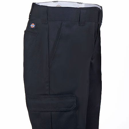 DICKIES MEN'S RELAXED FIT CARGO WORK PANTS - SIZE: MEN 34X30 - BLACK - Brand New