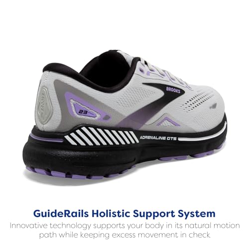 Brooks Women’s Adrenaline GTS 23 Supportive Running Grey/Black/Purple Size 10 - Like New