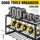 Power Tool Organizer Wall Mount - 300Lbs Load 3 Layers Storage Rack with 7 Drill - Brand New