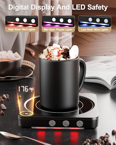 HOUSE GEM MUG WARMER - 36W COFFEE MUG WARMER FOR DESK WITH TEMPERATURE DISPLAY - Like New