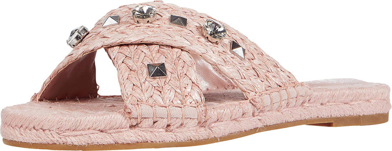 VINCE CAMUTO JERMINDI EMBELLISHED ESPADRILLE SLIDE SANDAL , - Scratch & Dent