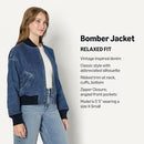 AMAZON ESSENTIALS WOMEN'S RELAXED-FIT DENIM BOMBER JACKET MEN XXL MED/VIN - Brand New