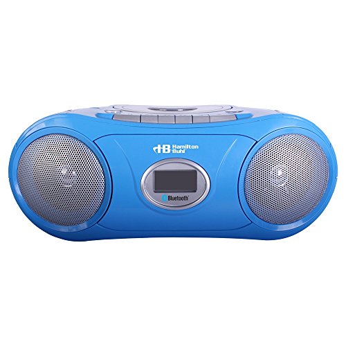 HAMILTONBUHL BLUETOOTH, CD, CASSETTE, FM BOOMBOX - BLUE Like New