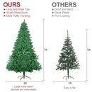 7Ft Artificial Holiday Christmas Tree with 1000 Branch Tips B0CL43QRLC - Green - Brand New