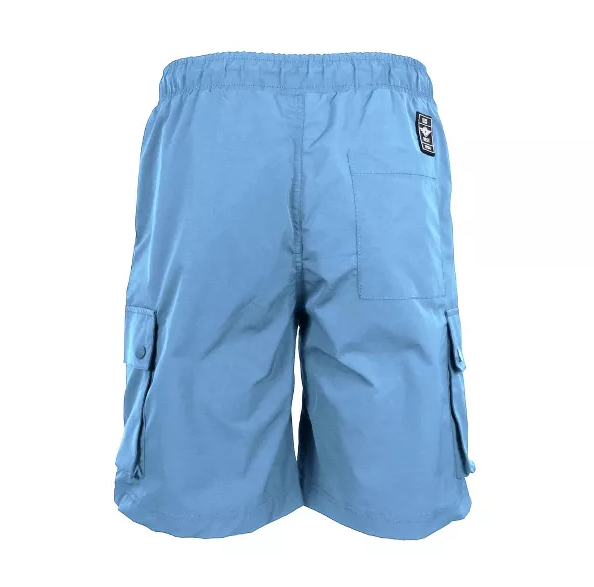JUMP START MEN'S 9.5IN DRAWSTRING PULL-ON CARGO SHORTS - SIZE: MEN XL - BLUE - Brand New