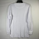 BLUE ICE MEN'S WAFFLE KNIT HENLEY THERMAL SHIRT BRIGHT - SIZE: MEN L - WHITE - Brand New