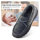 SKABIU MENS MOCCASIN SLIPPERS HOUSE SHOES MEMORY FOAM GREY SIZE 11 - Like New