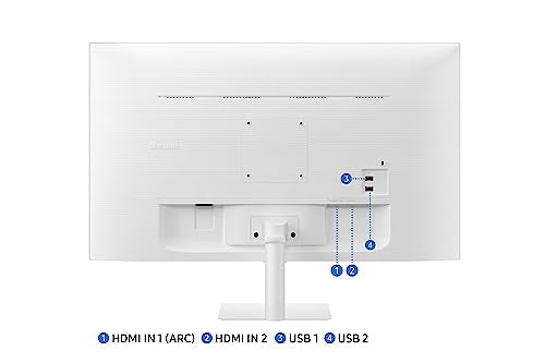 SAMSUNG 27" M50C Series FHD Smart Monitor w/Streaming-TV, LS27CM501ENXZA White - Like New