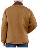 0C0003 CARHARTT MEN'S LOOSE FIT FIRM DUCK INSULATED TRADITIONAL COAT BROWN 3XL - Like New