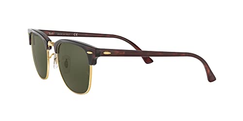 RAY BAN CLUBMASTER NON POLARISED - TORTOISE ON GOLD & G-15 GREEN - SIZE 51 - Like New