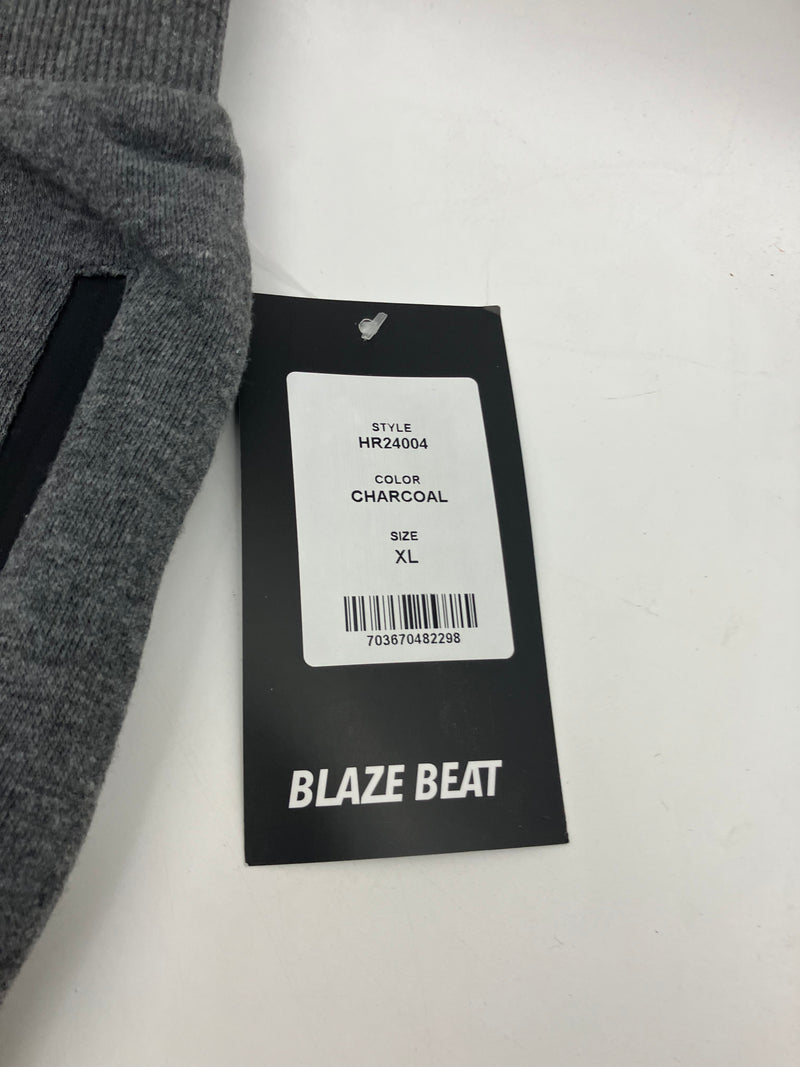 BLAZE BEAT SWEATPANTS WITH THREE POCKETS - SIZE EXTRA LARGE - CHARCOAL - HR24004 - Brand New