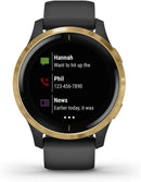 Garmin 010-02173-31 Venu, GPS Smartwatch - Gold with Black Band Like New