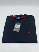 PACIFIC POLO CLUB BLACK SOLID CREWNECK T-SHIRT - SIZE: MEN L - BLACK - Brand New