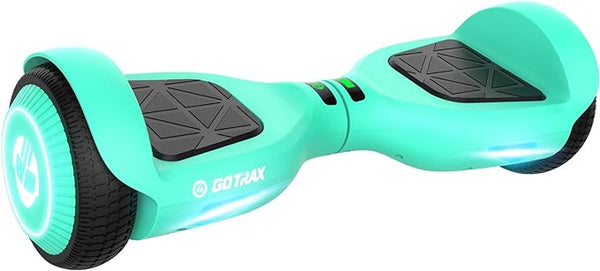 Gotrax Edge Hoverboard 6.5" LED Wheels Headlight 6.2mph 4 Mile Range 200W - Teal Like New