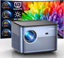 VIZONY 800ANSI 5G WIFI BLUETOOTH OUTDOOR PROJECTORS FHD HOME MOVIE - SILVER GRAY - Like New