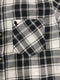 BLACK HORSE MEN'S S/S WOVEN PLAID SHIRT - BLACK AND WHITE MENS SMALL - Brand New