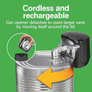 HAMILTON BEACH FLEXCUT 2-IN-1 CORDLESS RECHARGEABLE ELECTRIC CAN OPENER BLACK - Like New