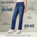 WALLFLOWER WOMEN'S DAD JEANS - SIZE: WOMEN 9 - CARBON - Brand New