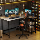 WOODYNLUX L Shaped Computer Desk - 43 Inch Home Office Desk with Shelf - Gray - Brand New