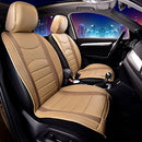 FH GROUP FRONT SET FAUX LEATHER CAR SEAT CUSHIONS - BEIGE TAN - Like New