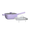 So Yummy by bella 3 Piece Square Pan Set, Aluminum Cookware - Lavender - Like New