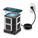 BESTEK PD 20W USB C POWER STRIP WIRELESS CHARGER BESTEK8AC+3USB+WCHARGER-BLACK - Like New