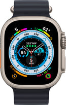 For Parts: Apple Watch Ultra GPS Cell 49mm Titanium Case Midnight Ocean Band - NO POWER