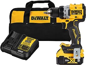 DEWALT 20V MAX XR Brushless Cordless 1/2 in Drill/Driver Kit DCD800P1 - Yellow Like New