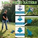FNORANT WEED WACKER CORDLESS WEED EATERS 3 IN 1 ELECTRIC STRING BLUE - Like New