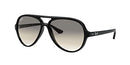 RAY-BAN CATS 5000 AVIATOR SIZE 59-13-140 ORB4125 BLACK/CLEAR GRADIENT GRAY - Like New