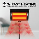 SIMPLE DELUXE, STANDING PATIO OUTDOOR HEATER, OVERHEAT PROTECTION, 750W/1500W - Like New