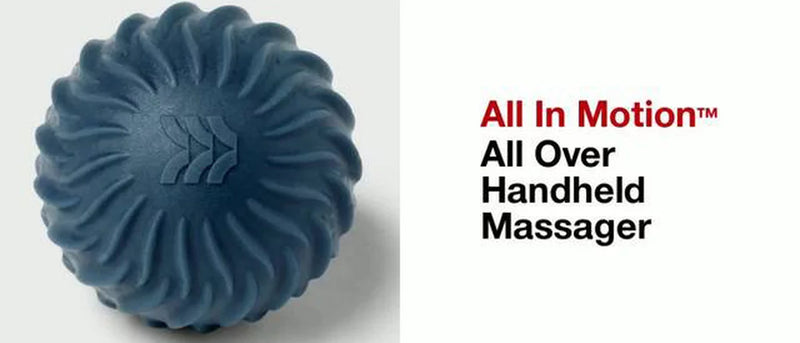 ALL IN MOTION ALL OVER HANDHELD MASSAGER RUBBER LATEX - BLUE - Like New