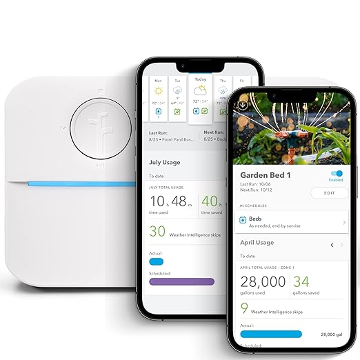 Rachio 3rd Gen Smart 4-Zone Sprinkler Automated Water Scheduling 4ZULW-C - White - Like New