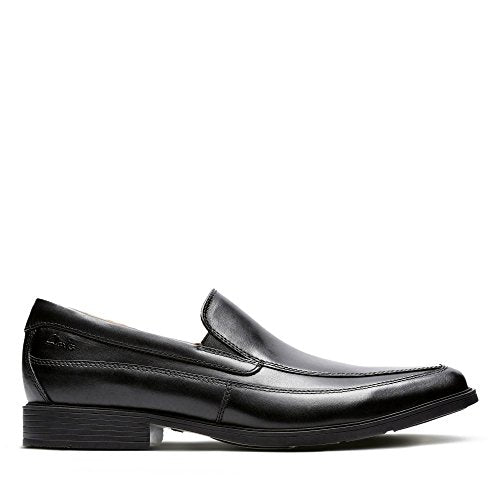 261103128095 Clarks Men's Escalade Slip-On Black Leather Size 10.5 Wide - Like New