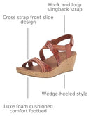 119339W SKECHERS WOMEN'S CALI BEVERLEE DELICATE GLOW SANDAL SIZE 9 W - LUGGAGE - Brand New