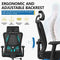 PRIMY ERGONOMIC OFFICE CHAIR HIGH BACK DESK CHAIR WITH HEADREST PR-18-H - BLACK - Like New