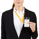 AMAZON BASICS ID BADGE HOLDERS, VERTICAL CLEAR 2.55" X 4.41", PACK OF 50 - CLEAR - Brand New