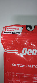 PENN MENS PERFORMANCE BRIEFS, 3 PACK, SIZE XL - BLACK/NAVY/GRAY HEATHER - Brand New