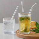 5PCS GLASS STRAWS WITH CLEANING BRUSH – REUSABLE HEAT RESISTANT DRINKWARE SET - Brand New