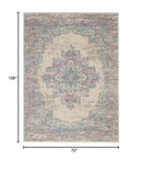 Nourison Home House Names Grafix Area Rug 6' x 9' GRF14 - Ivory/Pink - Like New