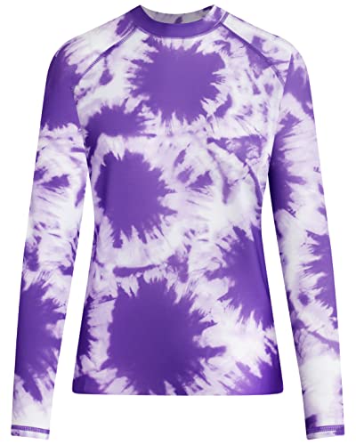 KANU SURF WOMENS KERI LONG-SLEEVE UPF 50+ RASHGUARD SIZE: WOMEN L - BEACH PURPLE - Like New