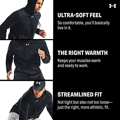 1300123 UNDER ARMOUR MEN'S HUSTLE FLEECE HOODIE - SIZE: MEN L - GRAY - Brand New