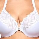 GLAMORISE WOMEN'S FRONT-CLOSE T-BACK WONDERWIRE, WOMEN 46DD, WHITE - Like New