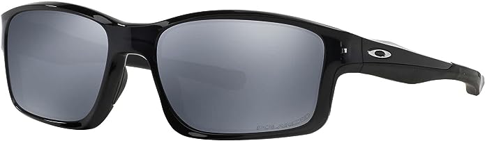 Oakley OO9247 Chainlink Rectangular Sunglasses Polarized - Black/Black Iridium - Like New