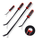 Elevon Pry Bar Set, 4-Piece Heavy Duty Pry Bar Mechanic Hand Tools - Black/Red - Brand New