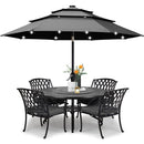 ABCCANOPY Solar Led Patio Umbrellas 3-Tiers 11FT (Dark Gray) - Like New