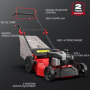 POWERSMART 21" GAS SELF-PROPELLED 140CC ENGINE LAWN MOWER B8721S2 - BLACK/RED - Like New