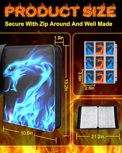 Card Binder 9 Pocket Holder 900 Cards Compatible with Game Cards - Like New