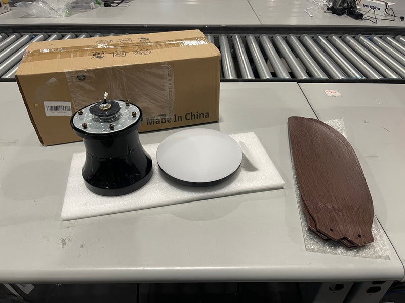 GENERIC SMART FAN WITH LIGHT - BLACK/BROWN - Like New