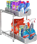 PHINOX Under Sink Organizers and Storage Kitchen 2 Pack - Silver - Like New